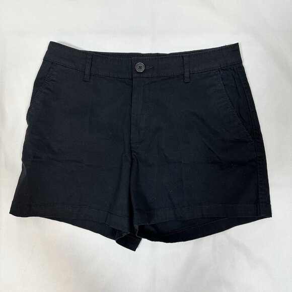 Amazon Essentials Women's Black Chino Shorts Size 8 NWOT Pockets Zipped Button - Picture 1 of 10